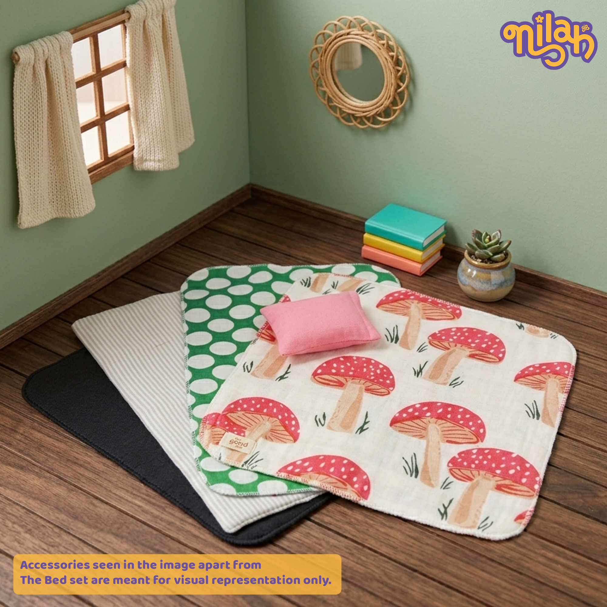 Doll Cozy Bed – Handmade Accessory for Soft Dolls