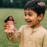 Malar at a family picnic near the lake
