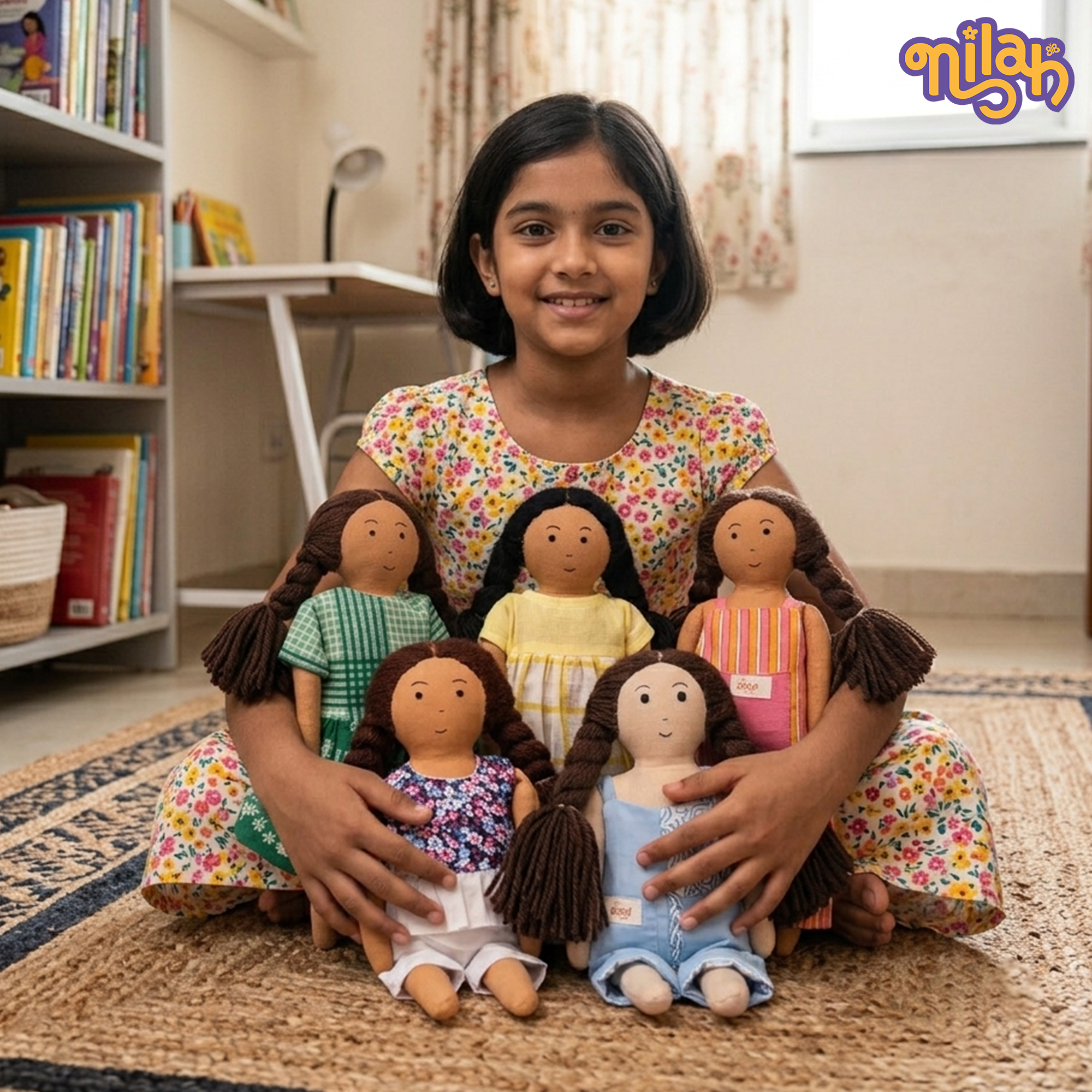 Nilah & Friends – Handmade Soft Doll Set (5 Dolls)