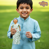 Paati knitting a sweater for the winters