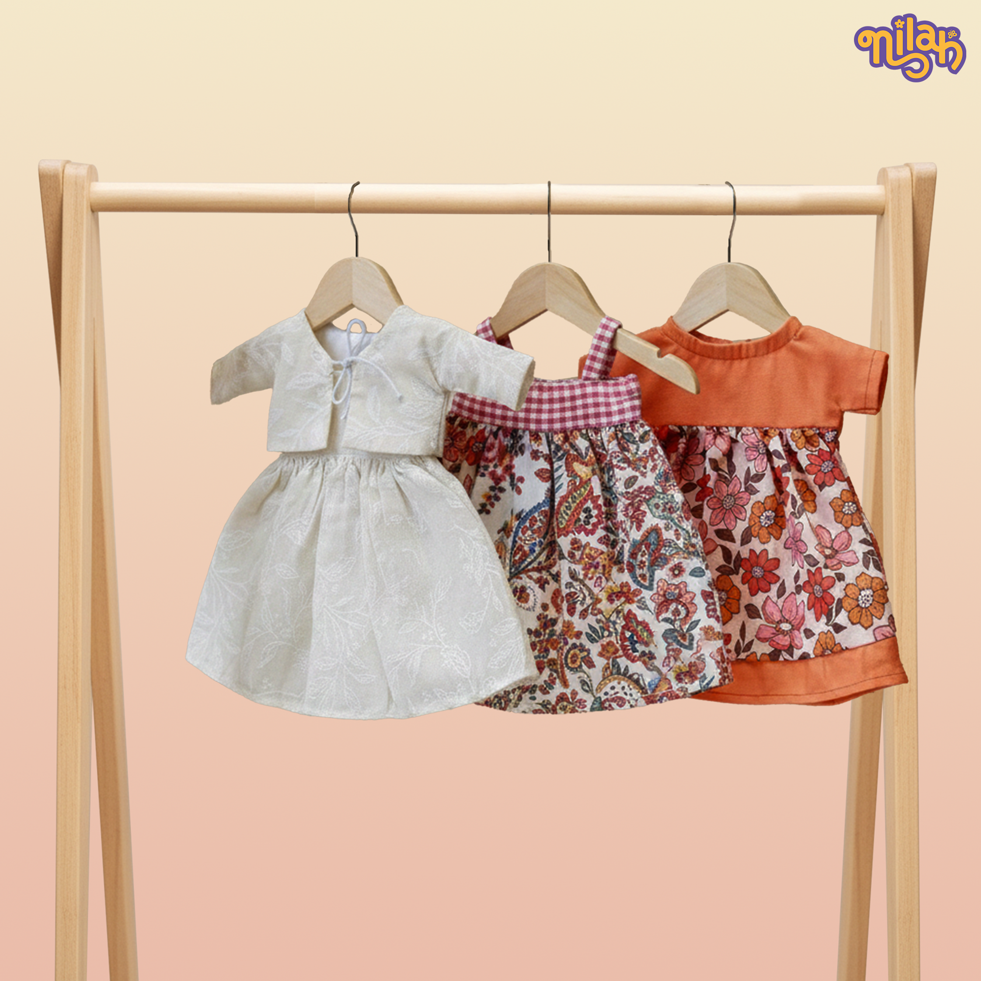 Set of 3 - Nilah & Malai’s tea party dresses