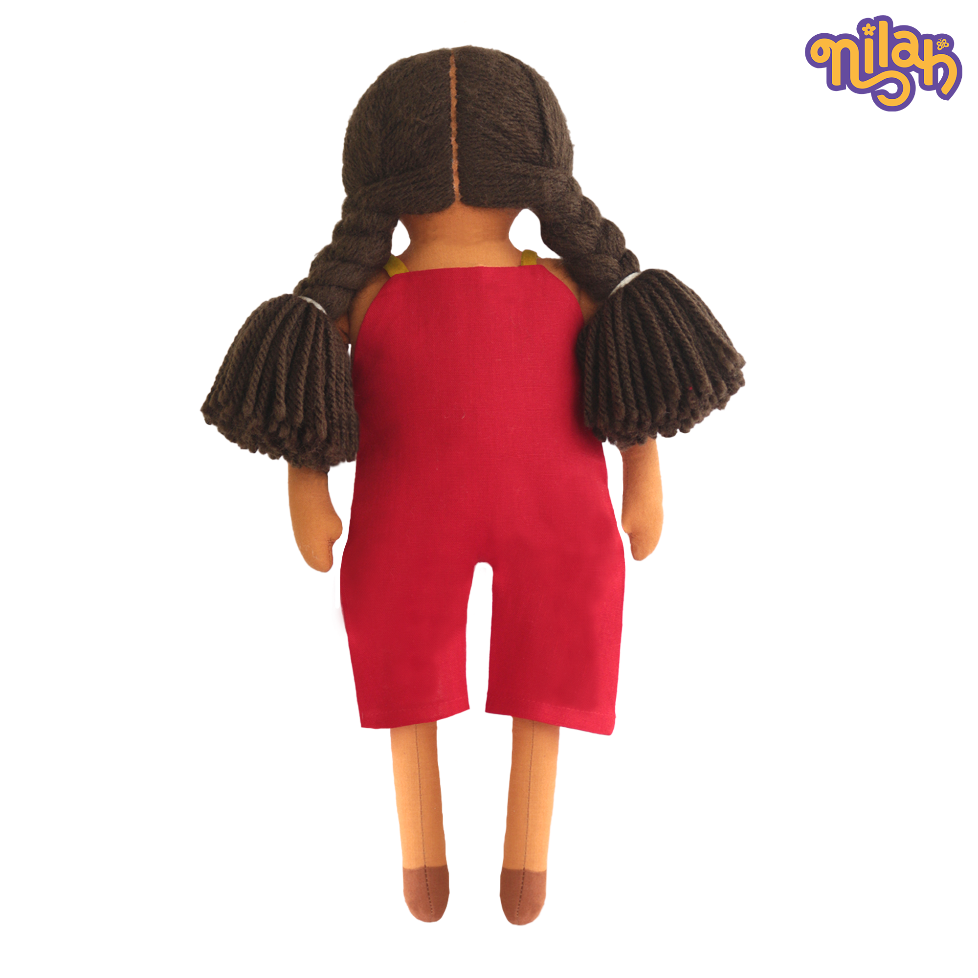 Nilah – Handmade Soft Doll for Kids in Red & Yellow Romper