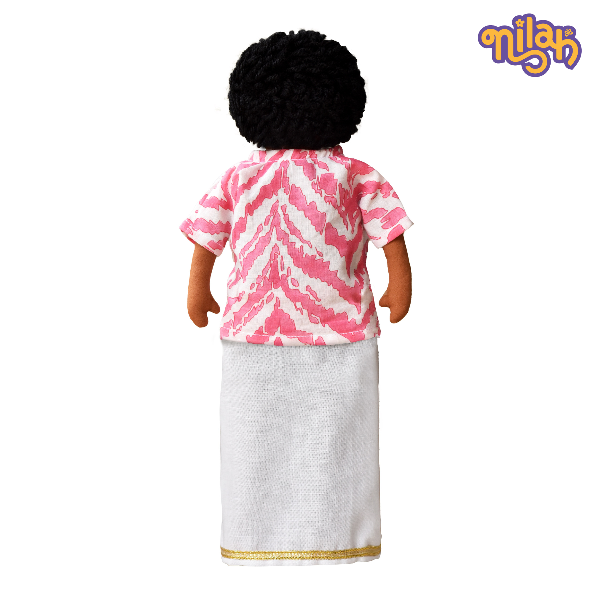 Appa decorating the house for pujai