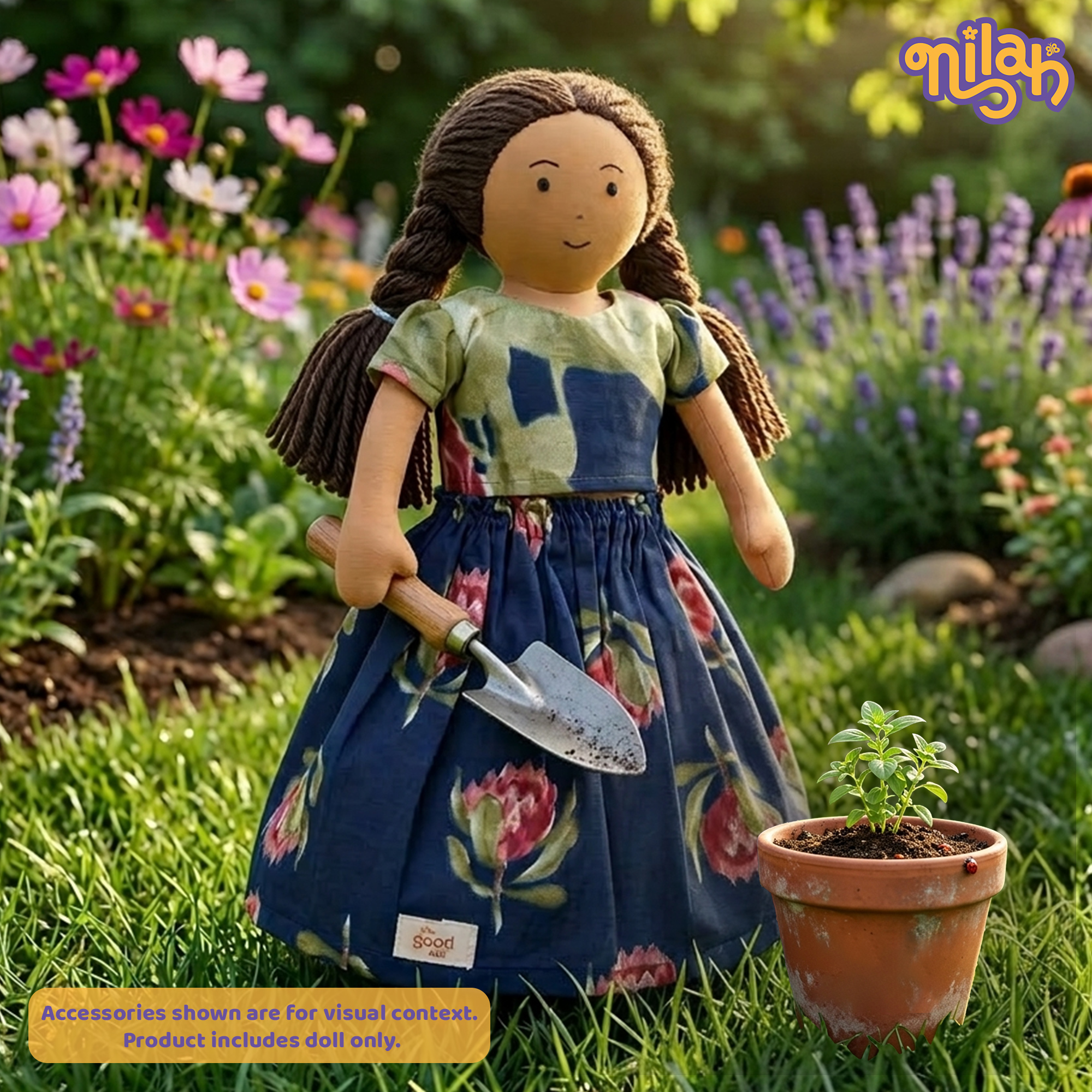 Nilah gardening at her school