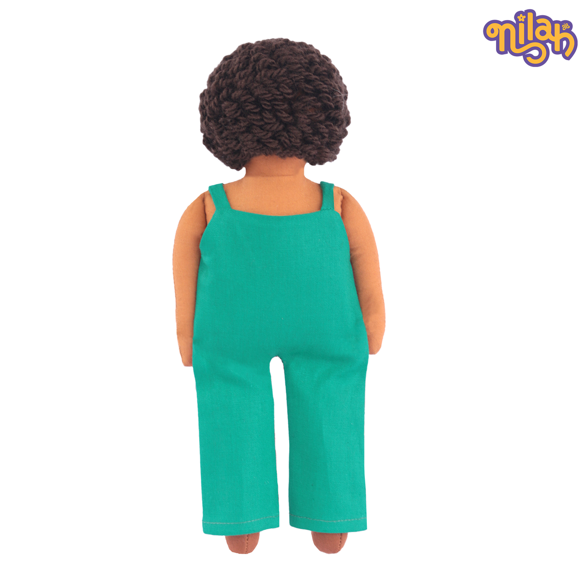 Raagu – Handmade Soft Doll for Kids in Red Patterned Jumpsuit