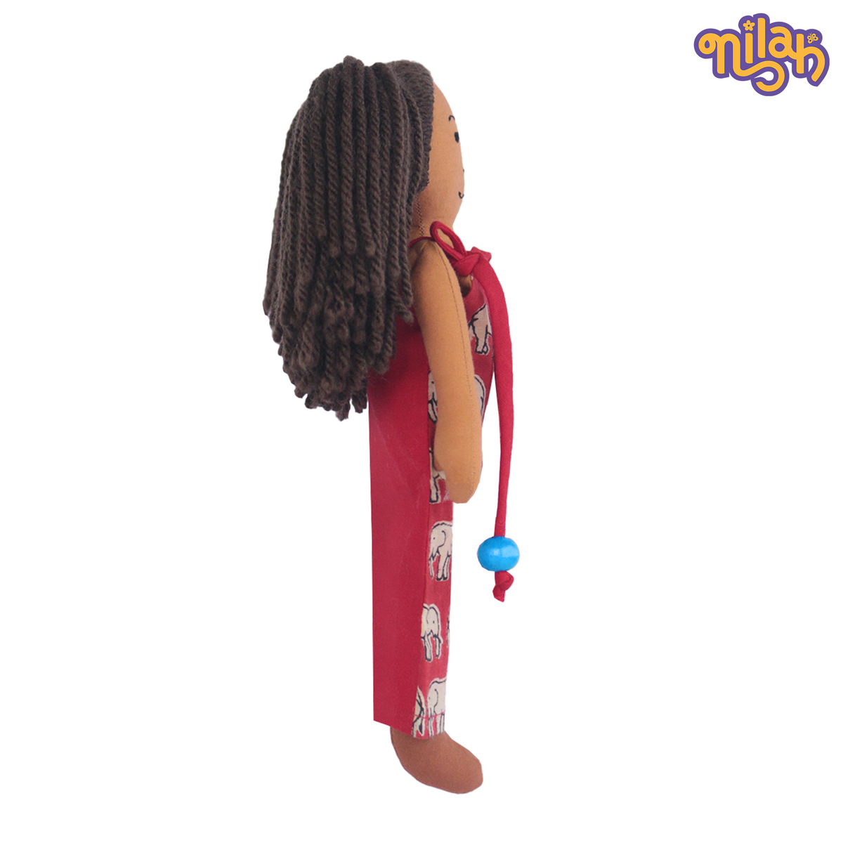 Mira – Handmade Soft Doll for Kids in a Red Jumpsuit