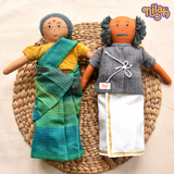 Nilah's Thatha & Paati relaxing in the front yard