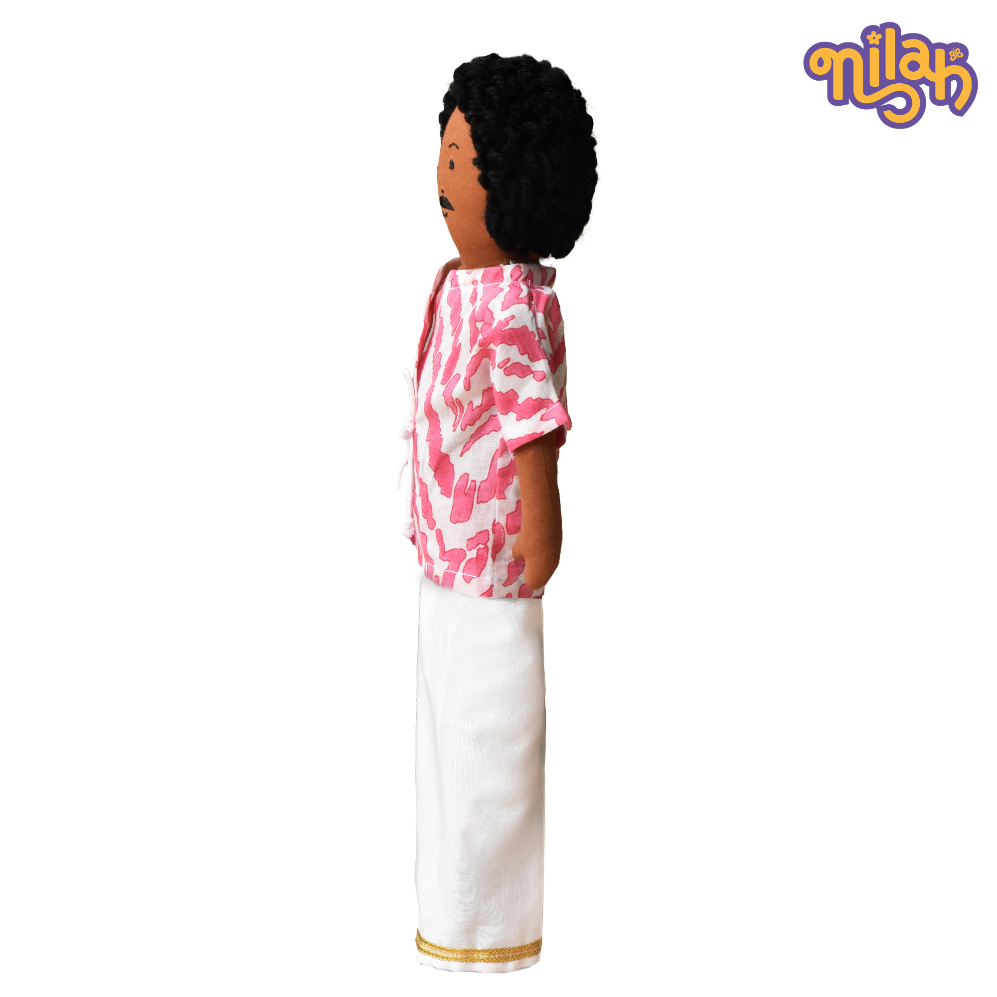 Appa decorating the house for pujai