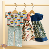 Set of 3- NM - Baby Doll Dress, Dungree & High Waist Dress