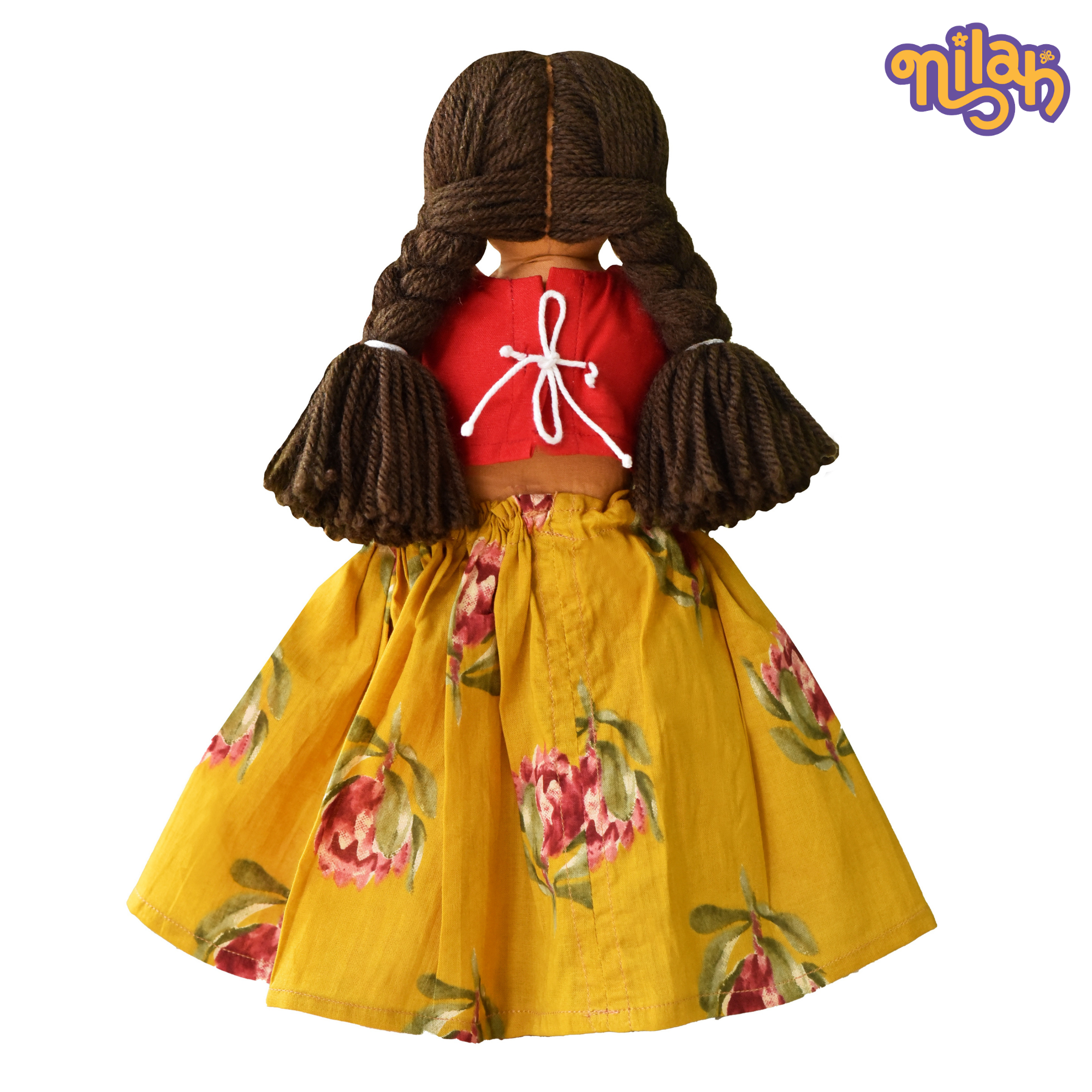 Nilah swinging in her backyard