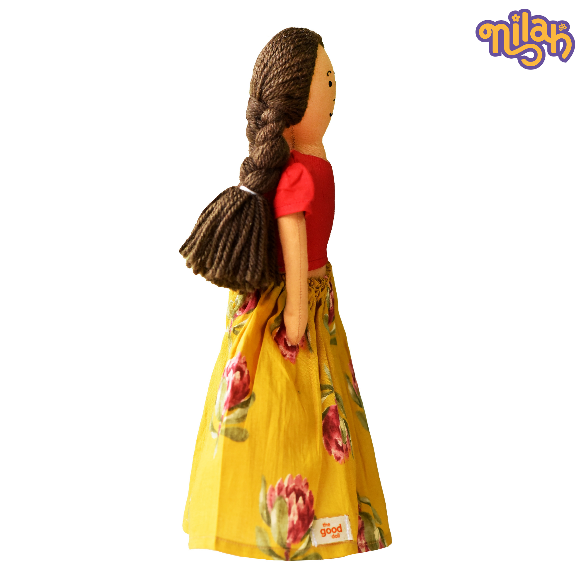 Nilah swinging in her backyard