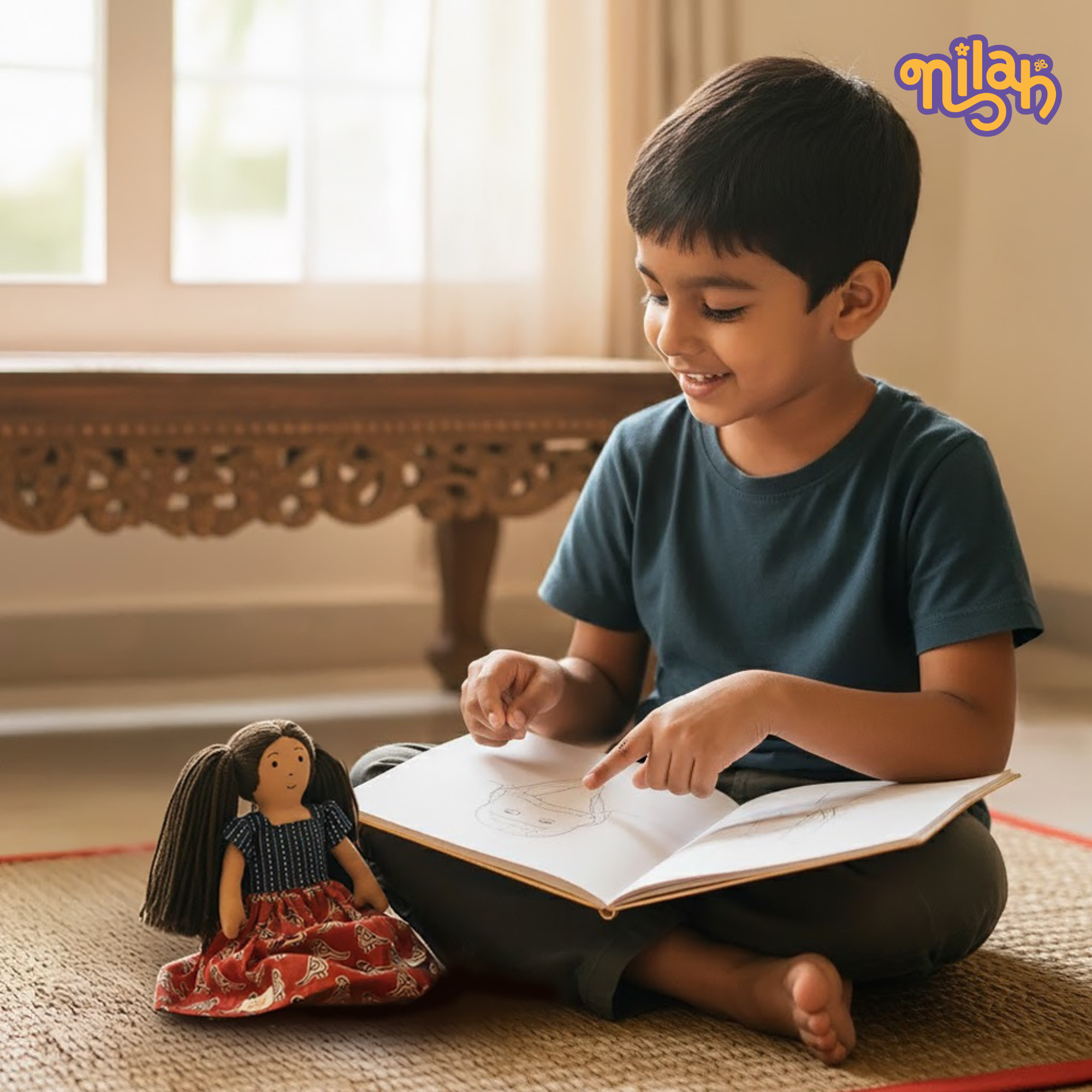 Mira taking notes for Amma