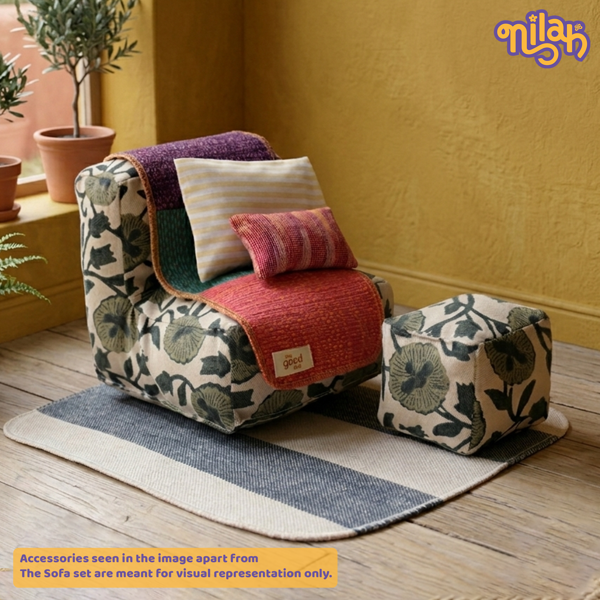 Doll Sofa Set – Handmade Furniture Accessory for Soft Dolls