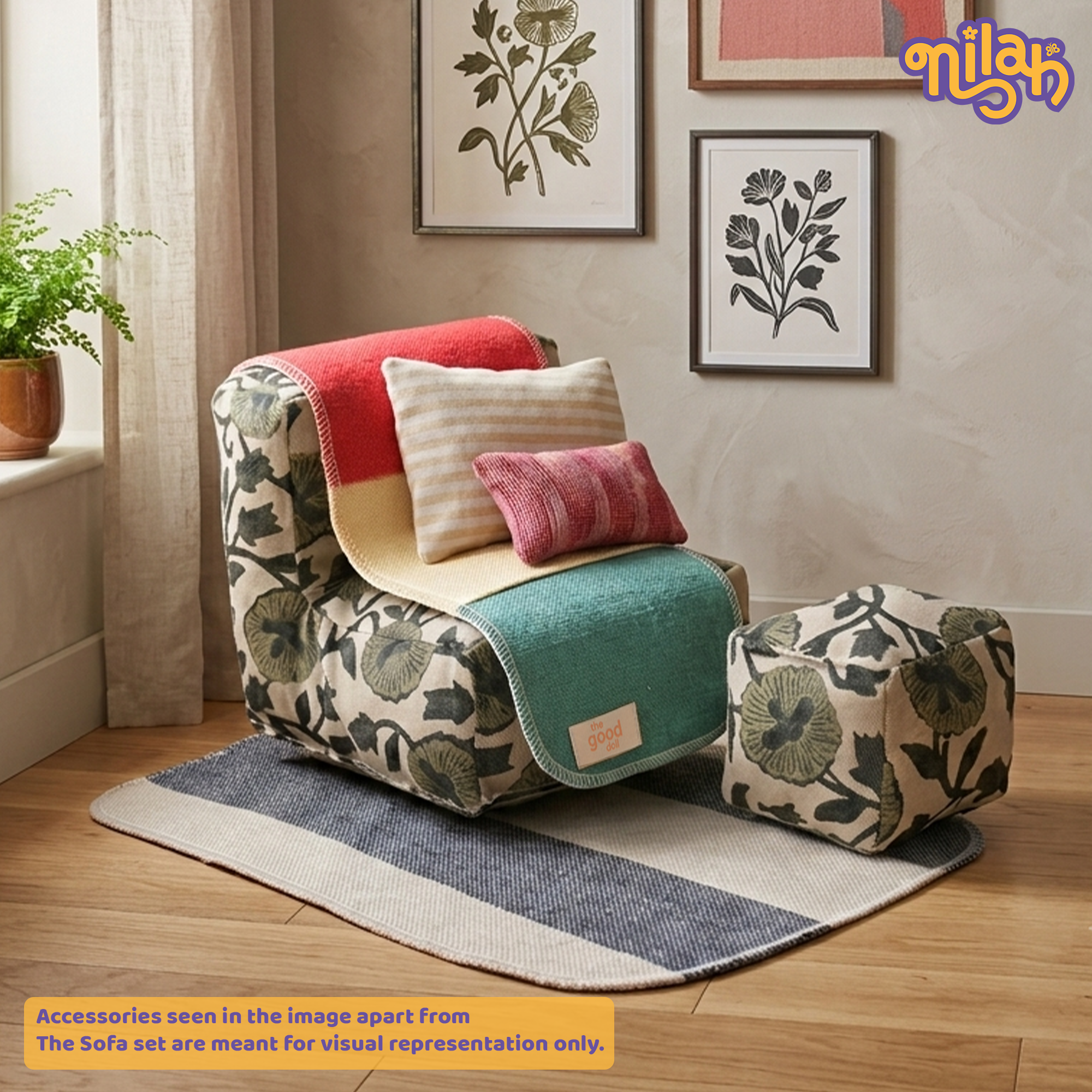 Doll Sofa Set – Handmade Furniture Accessory for Soft Dolls