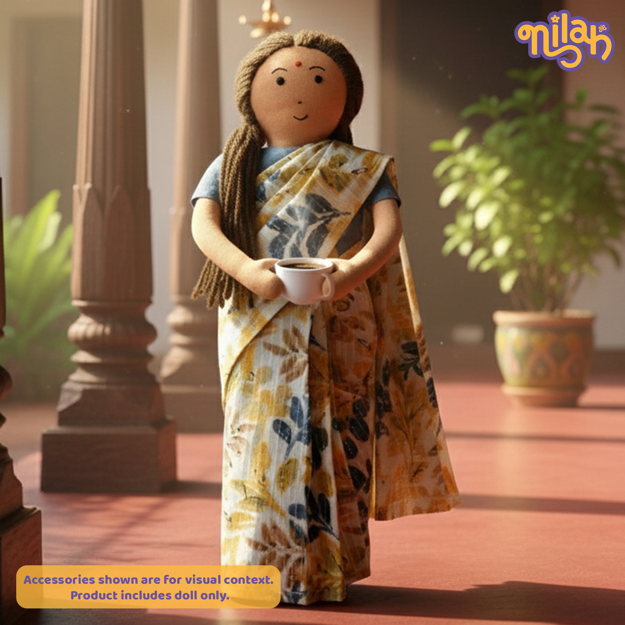 Amma sipping her morning coffee