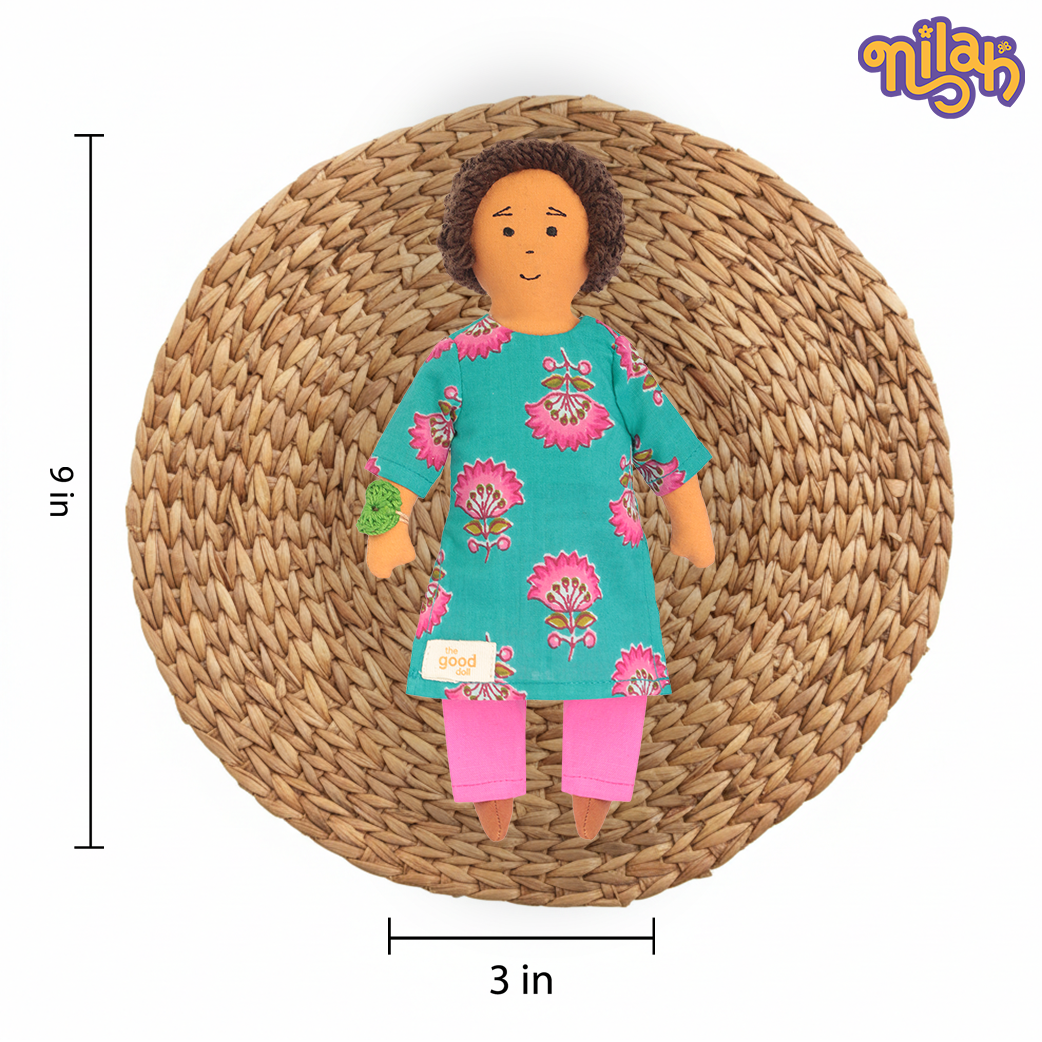 The Bandhan Rakhi Hamper – Nilah & Raagu | 2 Handmade Sibling Dolls in Festive Attire | Handmade Rakhi