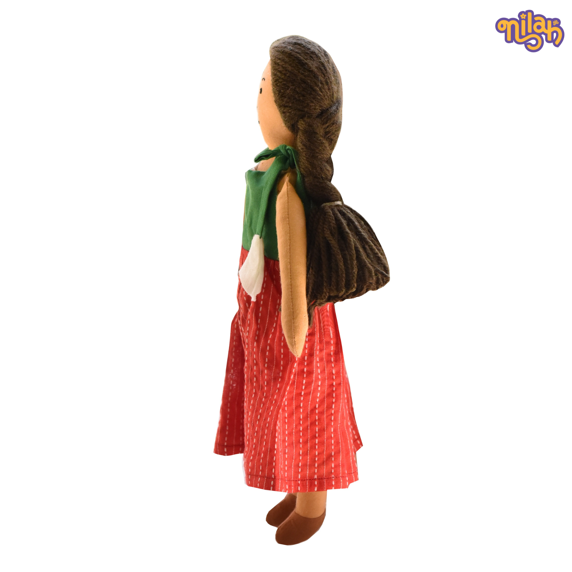 Nilah snuggling into her Christmas quilt & pillow