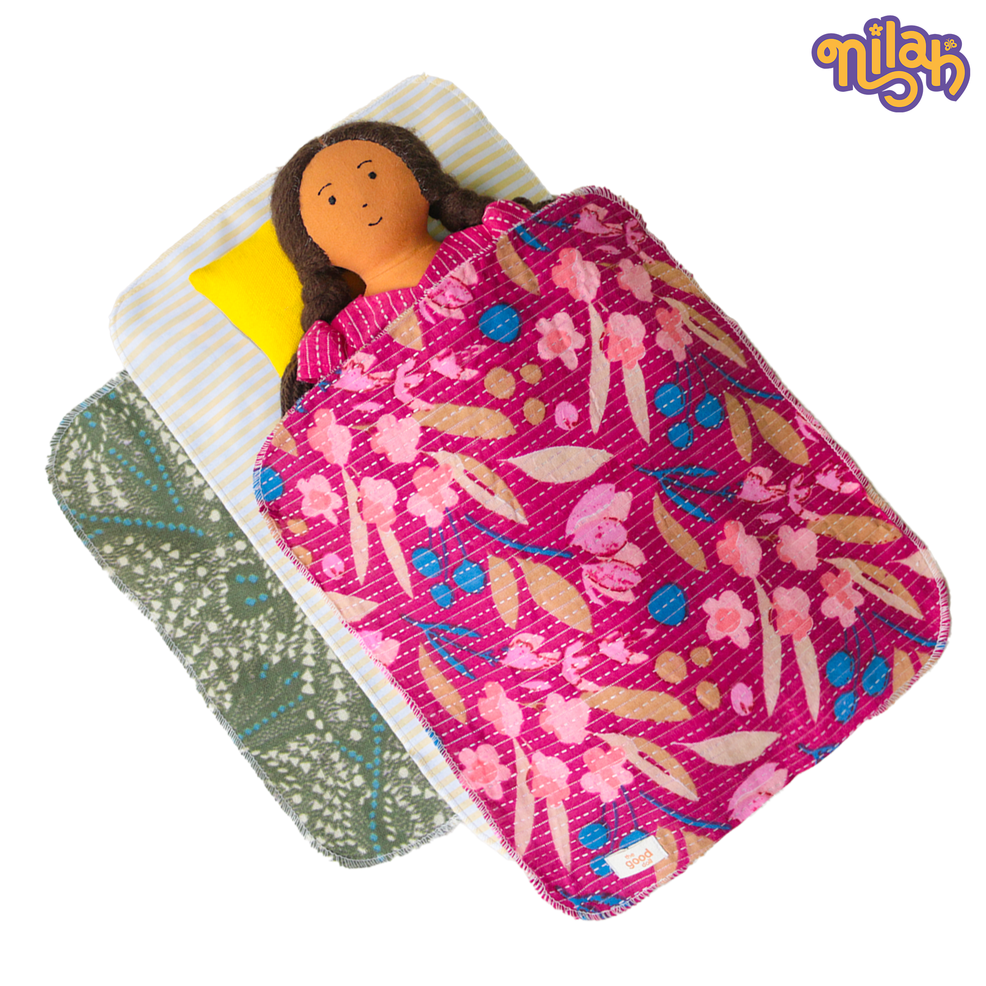 Nilah inside her cozy bed