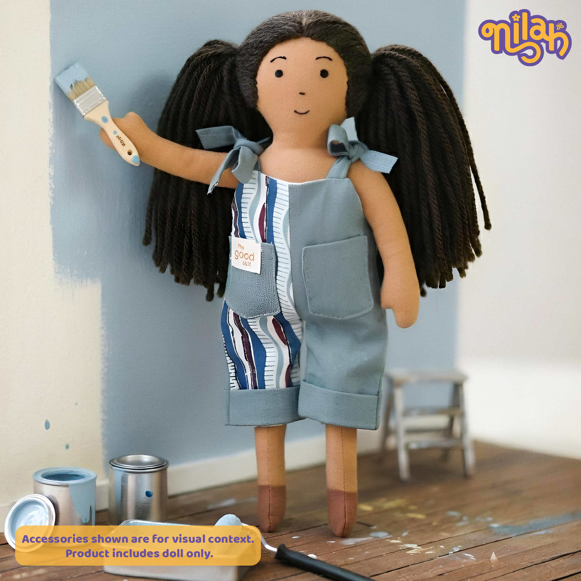 Mira painting her room wall