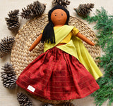 Malai playing in her garden