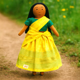 Malai exploring on a forest trail