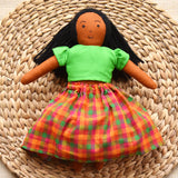 Malar playing in the courtyard