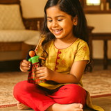 Malar playing in the courtyard