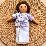 Raagu playing mischief with festival flowers