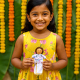 Raagu playing mischief with festival flowers