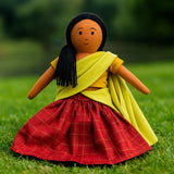 Malai playing in her garden