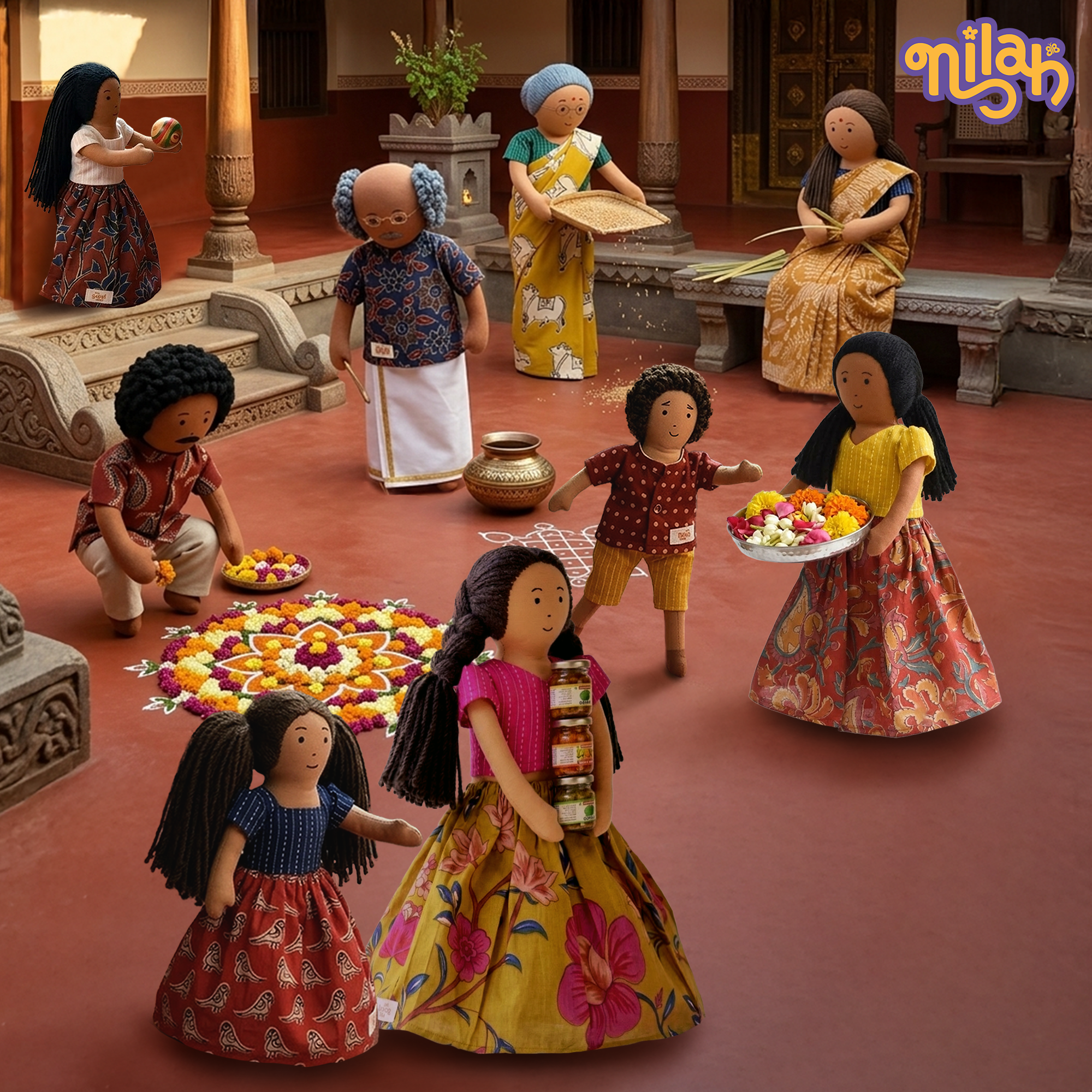 Nilah's entire family celebrating together