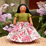 Malar doing her school homework