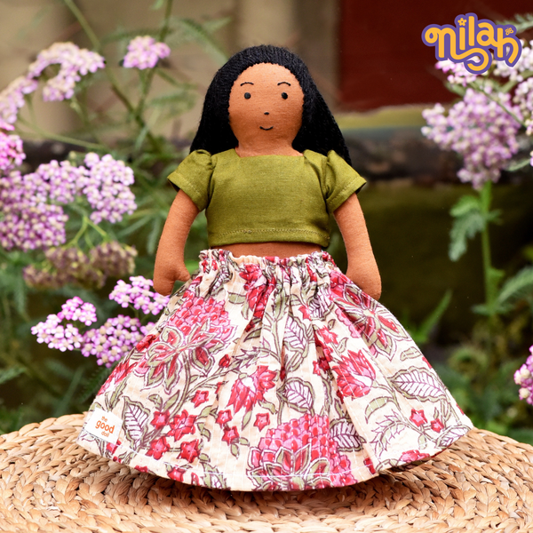 Malar doing her school homework