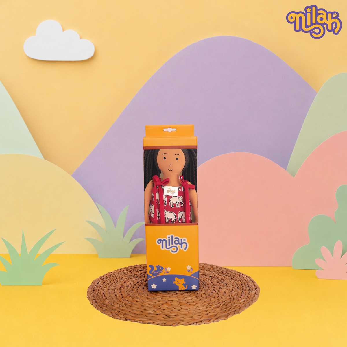Mira – Handmade Soft Doll for Kids in a Red Jumpsuit