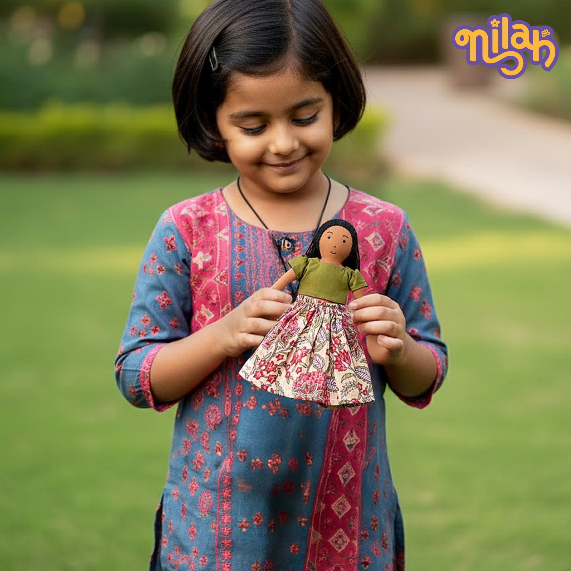 Malar doing her school homework