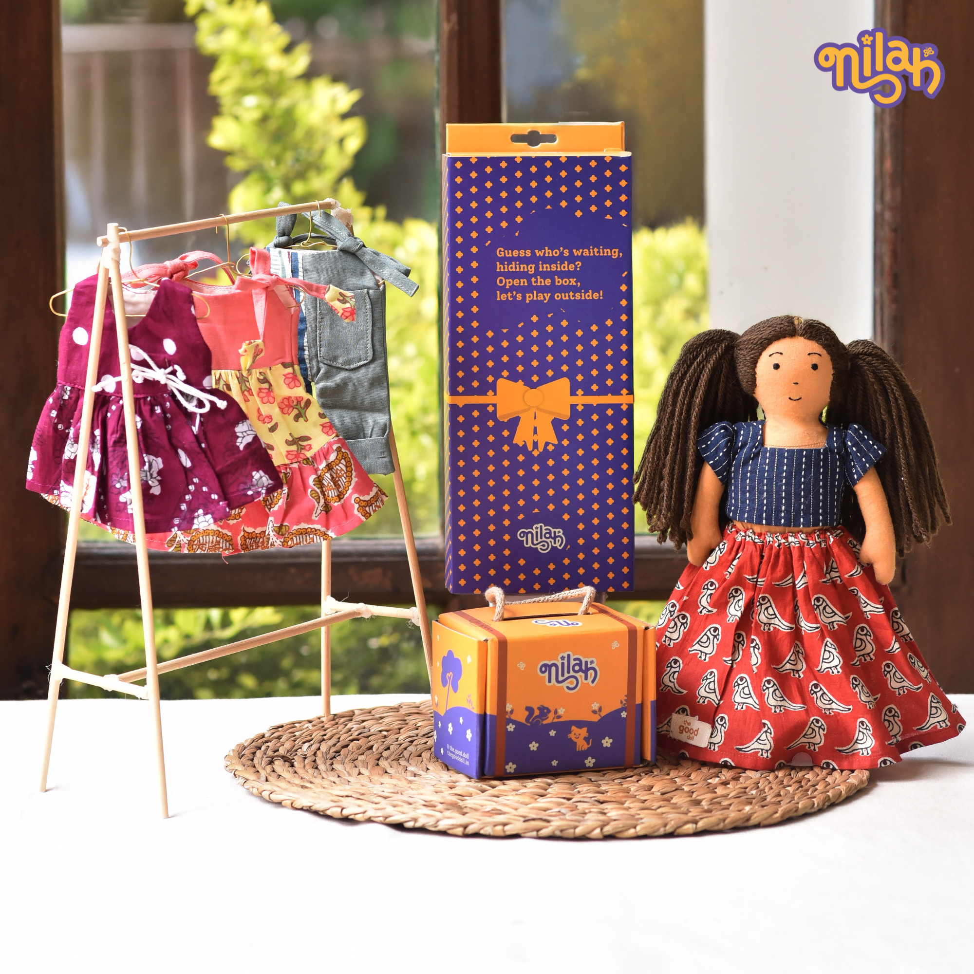 Mira packaging her suitcase for a trip