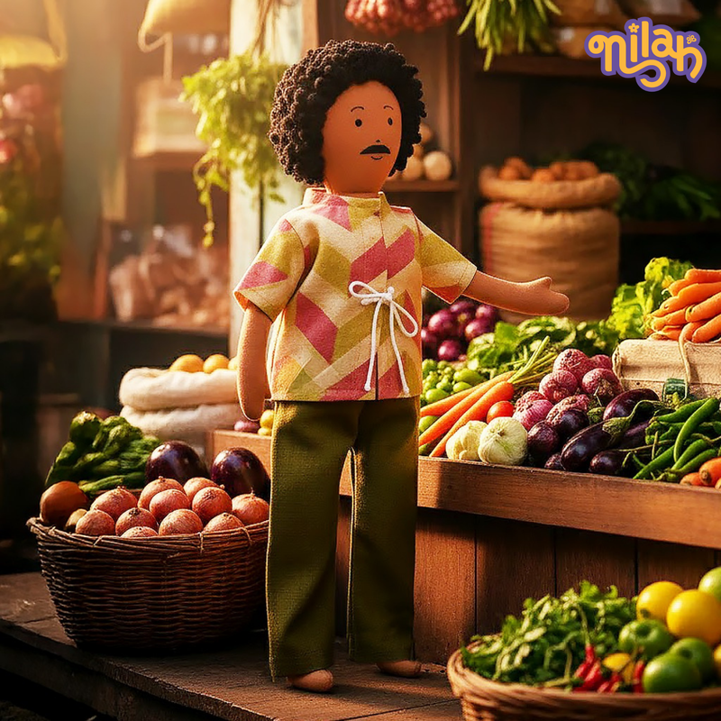 Appa buying groceries for a special family lunch