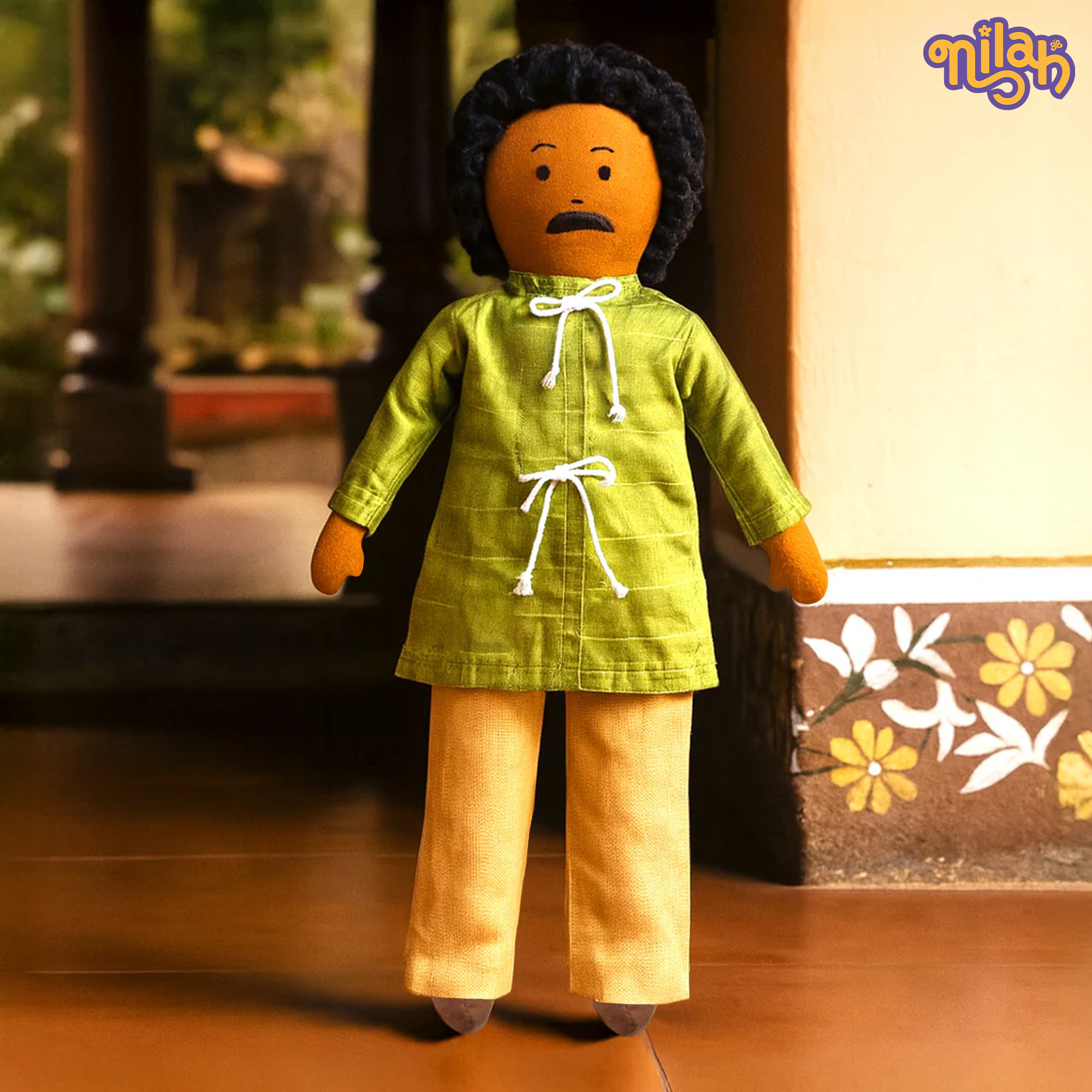 Appa working in his courtyard