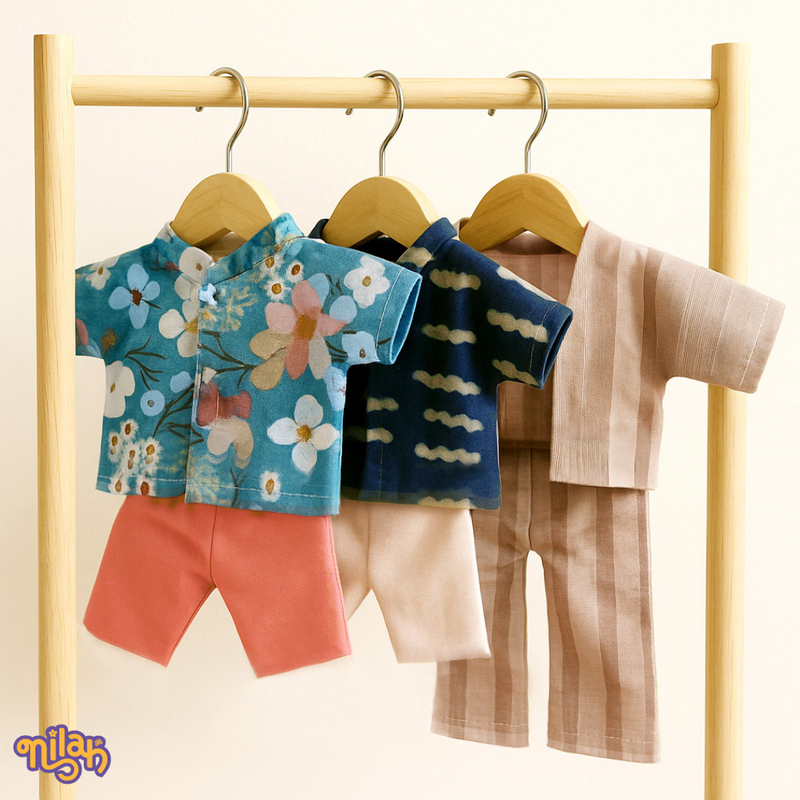 Set of 3 - R - Shirt with Shorts & Dungree
