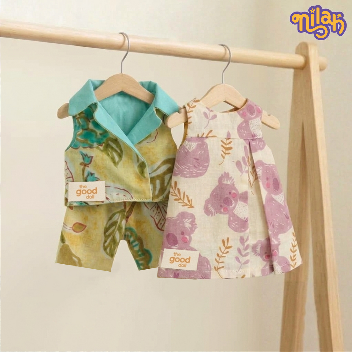 Handmade Dandelion Doll Dress Set - Nilah & Malai