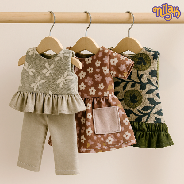 Set of 3 - Dress Nilah or Malai for school & play