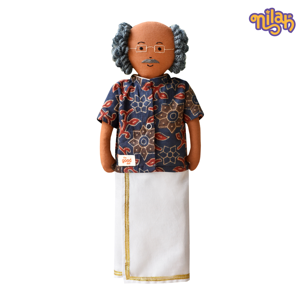 Mira & Thatha – Handmade Soft Doll Set of 2 | Safe, Washable, ISI-Certified Fabric Dolls | 9" & 12" | Gift-Ready