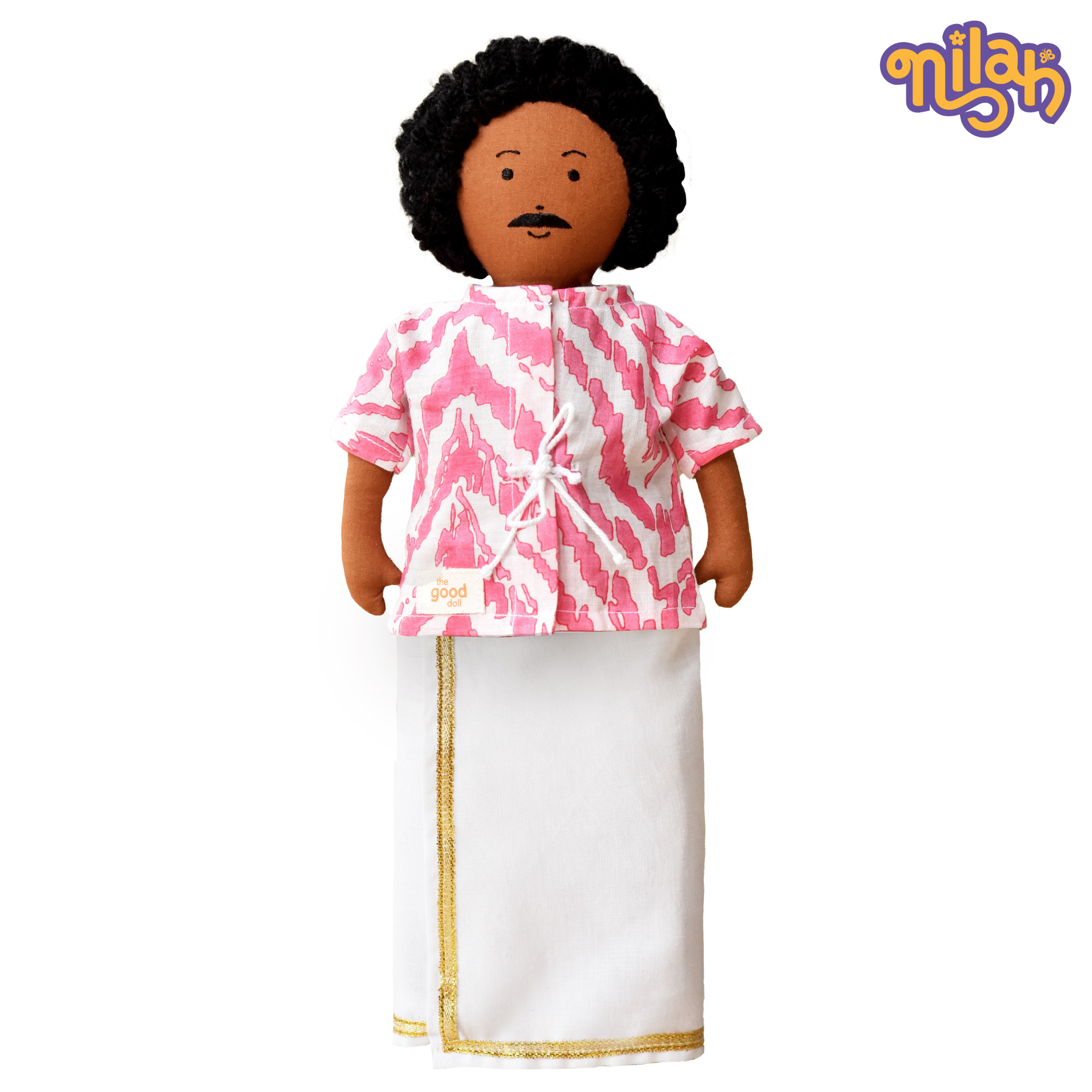 Appa decorating the house for pujai