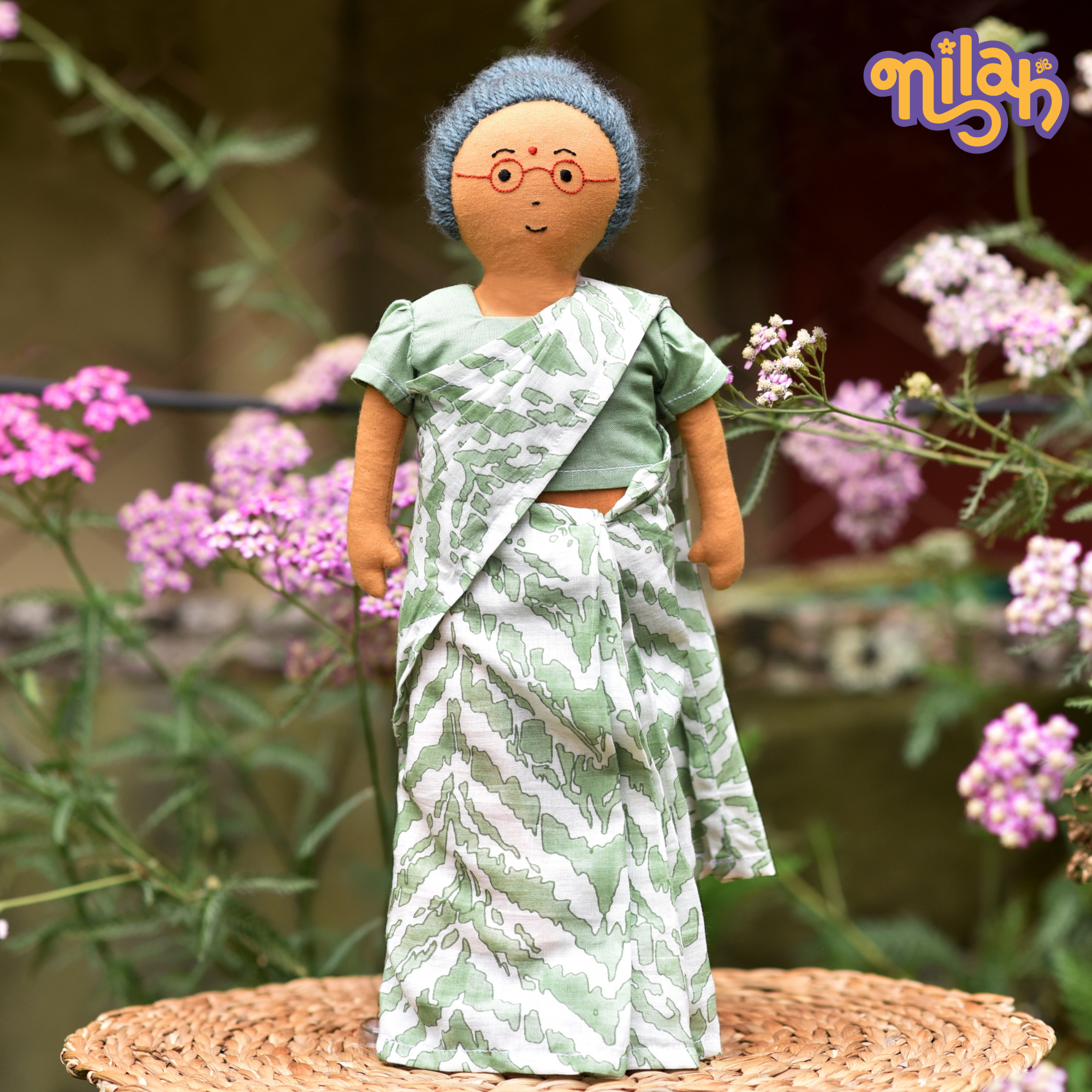 Paati knitting a sweater for the winters