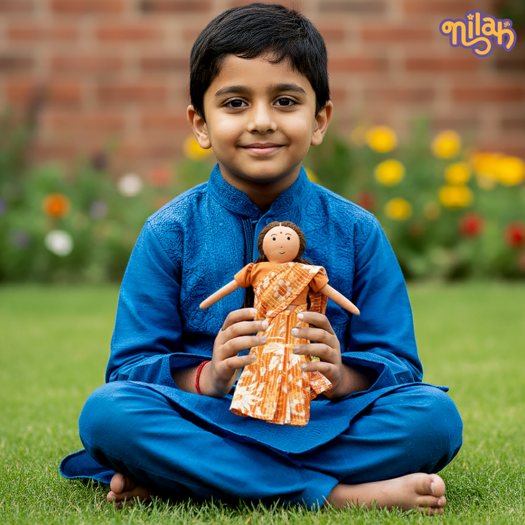 Amma exploring Appa's garden