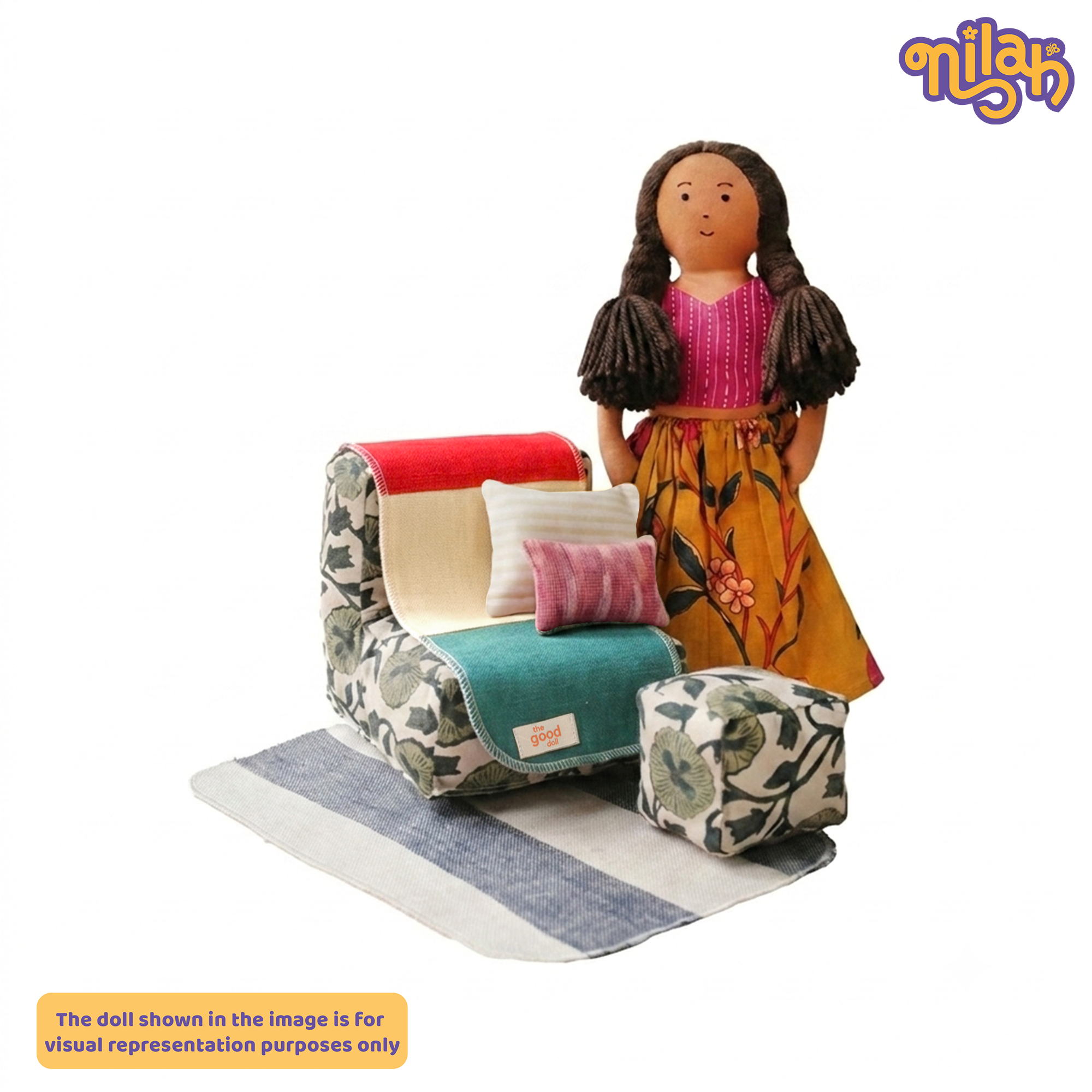Doll Sofa Set – Handmade Furniture Accessory for Soft Dolls