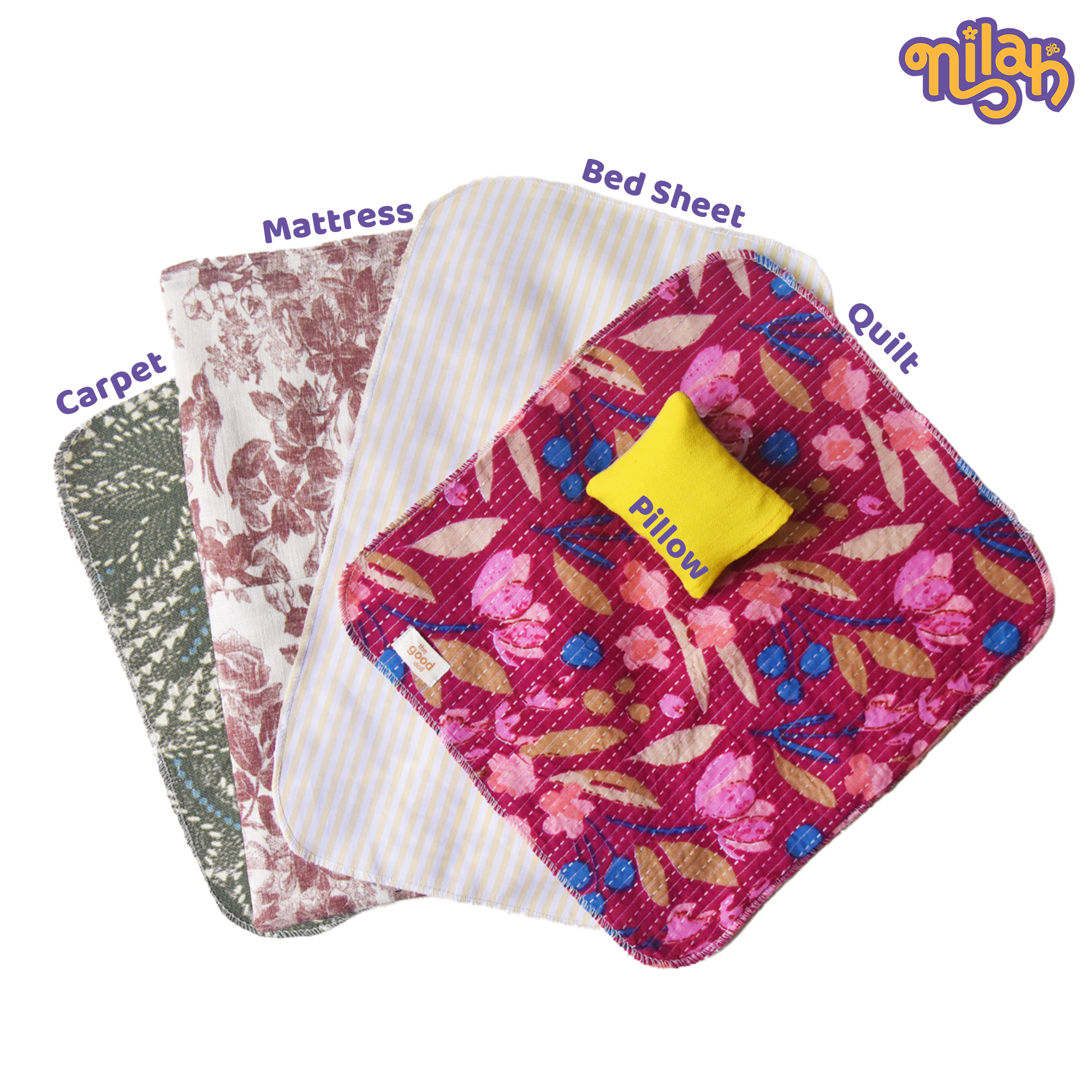 Doll Cozy Bed – Handmade Accessory for Soft Dolls