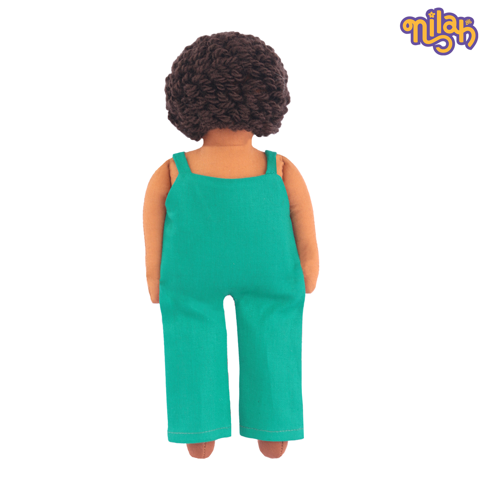 Raagu – Handmade Soft Doll for Kids in Red Patterned Jumpsuit