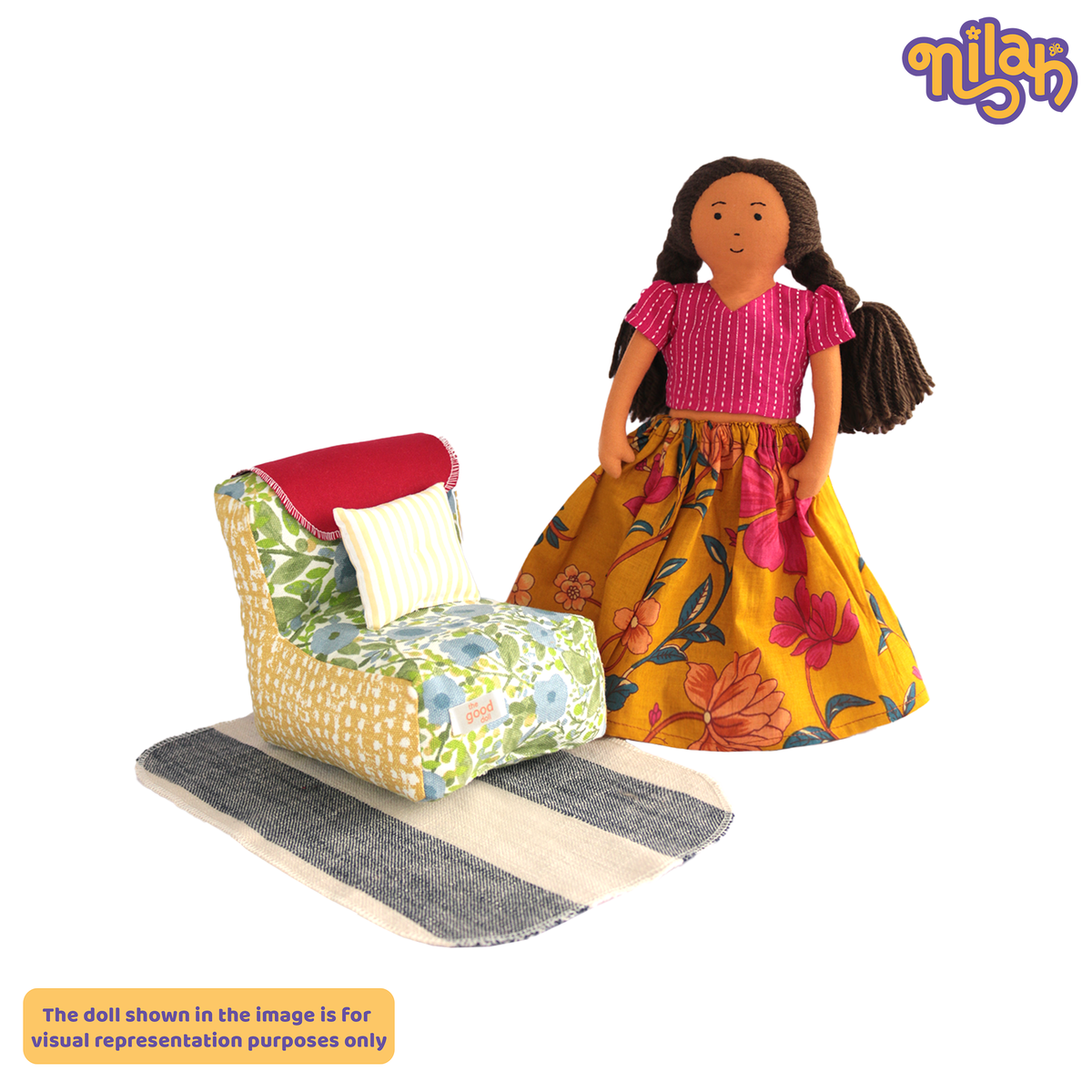 Doll Sofa Set – Handmade Furniture Accessory for Soft Dolls