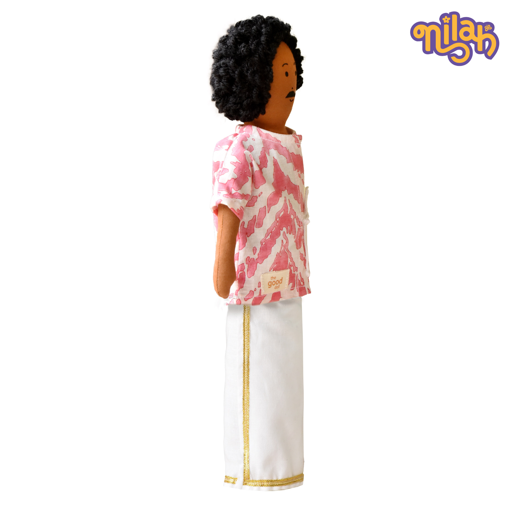 Appa decorating the house for pujai